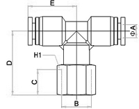 PBF-G, Pneumatic Fittings with BSPP thread, Air Fittings, one touch tube fittings, Pneumatic Fitting, Nickel Plated Brass Push in Fittings
